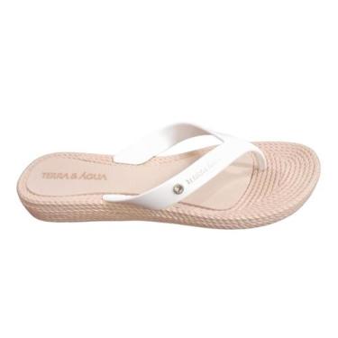 Imagem de Tamanco dedo Feminino Terra e Agua Salto Ana Bela 2,5 Cm, Branco, Anti