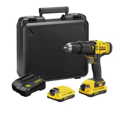 Imagem de Parafusadeira Furadeira Stanley V20 20V  2 Baterias 2Ah + Carregador  