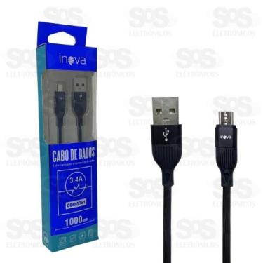 Imagem de Cabo Carregador Usb 3.4a Inova V8 Micro Usb Carregamento