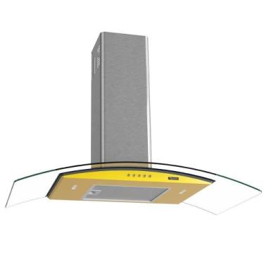 Imagem de Coifa Terim de Parede Clean Vidro Curvo Amarela Kroma 90cm Amarelo 220