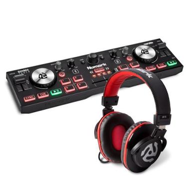 Imagem de Kit Controlador DJ Numark DJ2GO2 Touch com Fones de Ouvido