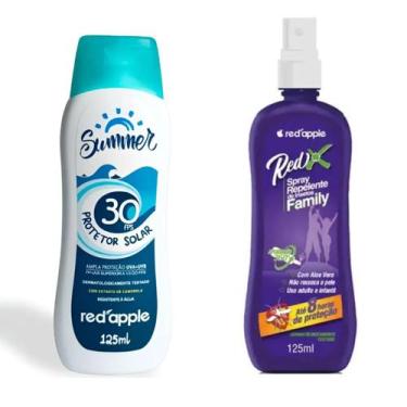 Imagem de Kit Repelente Red X Spray 125ml e Protetor Solar FPS30 - red apple