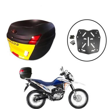 Imagem de Baú 34l Awa Proos + Sup Baú Superior Bros 150/160 2015+, Amarelo