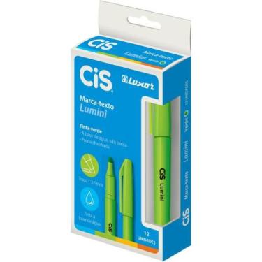 Imagem de Caneta Marca Texto CIS Lumini Verde CX.C/12 - Sertic