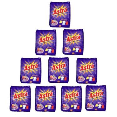 Imagem de Lava Roupas em Pó Astra 800g - Kit com 10 pacotes