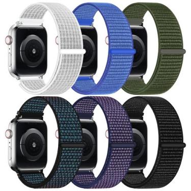 Imagem de Pulseira para Relógio ONFNZ Nylon Sport Loop 6 Unidades Ajustável