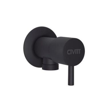 Imagem de Registro Para Ducha Higiênica Metal 1/4 Volta Preto Fosco Civitt