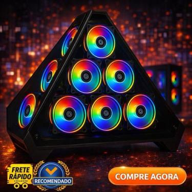 Imagem de Cooler gamer RGB 120mm com LED Silencioso para PC Gamer Desktop linha 