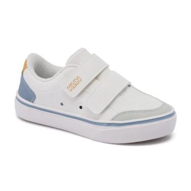 Imagem de Tênis Infantil Casual Menino Klin Freestyle Mini Street Branco Azul Me