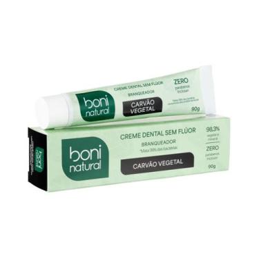 Imagem de Creme Dental Boni Natural Menta e Carvao Vegetal 90g