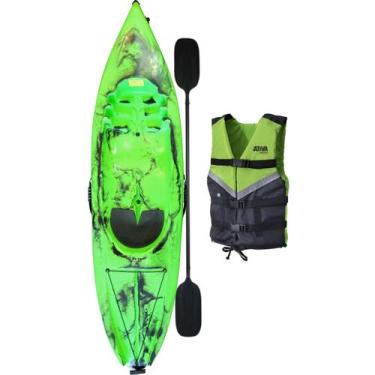 Imagem de Caiaque Lambari Com Colete - Verde Camuflado - Caiaker
