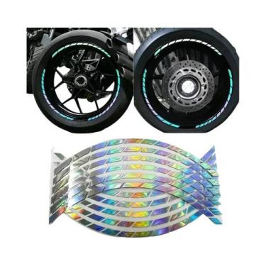 Imagem de Adesivos De Vinil Para Rodas De Motocicleta De 17 E 18 Polegadas Para 