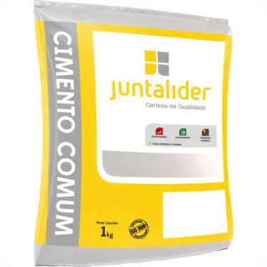 Imagem de Cimento Comum Cinza Juntalider 1Kg Jl0027 - Kit C/20