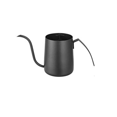 Imagem de GUIPAIHAI Canecas de café portáteis de aço inoxidável para pendurar na orelha, copo de café para café e café (cor: preto, tamanho: 350 ml)