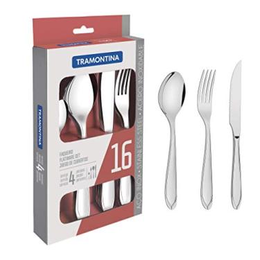 Imagem de Jogo De Utensílios 4 Peças Tramontina Cinza