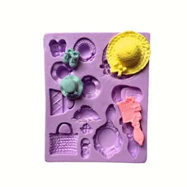 Imagem de Confeitaria dos moldes, F767 MOLDE DE SILICONE CHAPÉU, BOLSA, PENTE, SAPATO CONFEITARIA ARTESANATO