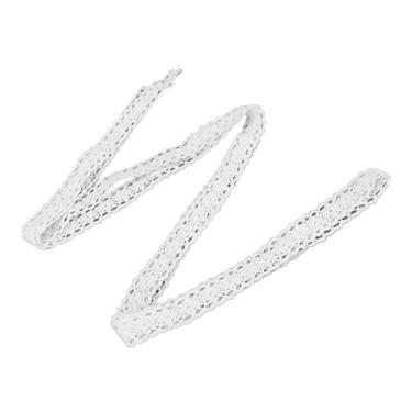 Imagem de Renda artesanal, fita de renda amiga da pele para decoração de toalha de mesa para decoração de roupas(Branco)