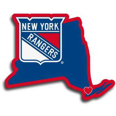 Imagem de NHL Siskiyou Sports Fan Shop New York Rangers Home State Decalque de tamanho único cor da equipe