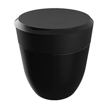 Imagem de Lixeira 2,5 Litros Redonda Cesto Lixo Bancada Pia Cozinha Escritório Banheiro Preto Smart S - Crippa - Preto