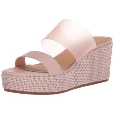 Imagem de Lucky Brand Sandália anabela feminina Brindia, Adobe Rose, 9.5