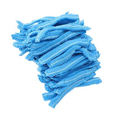 Imagem de Touca de banho descartável, respirável esticável segura touca de rede descartável higiênica macia não tecida para hotel spa centro para salão de beleza