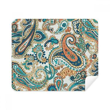 Imagem de Pano de limpeza clássico azul laranja padrão peixe limpador de tela 2 peças tecido de camurça