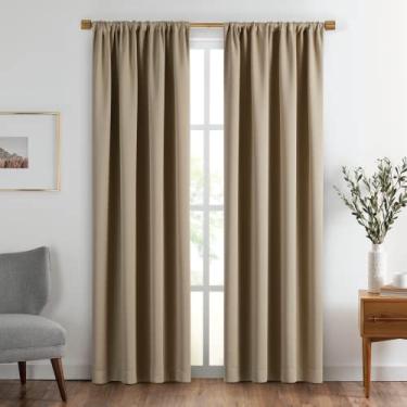 Imagem de Elrene SunVeil Vanderbilt Painel de cortina blecaute extra largo, 132 cm x 213 cm (1, natural