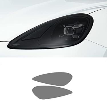 Imagem de MVMTVT Adesivo de TPU preto transparente para farol de carro com película protetora para Porsche Cayenne 2019 2020 2011-Presente 958 Acessórios