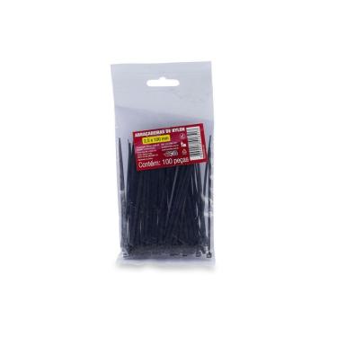 Imagem de Abraçadeira De Nylon Preto 2.5Mm X 100Mm Pct C/ 100Pçs