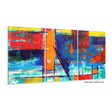 Imagem de Quadro Conjunto Abstrato Artístico Estilo Pintura Vertical 3