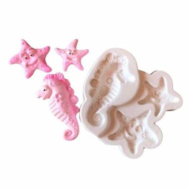 Imagem de Molde De Silicone Fundo Do Mar Estrela Cavalo Marinho