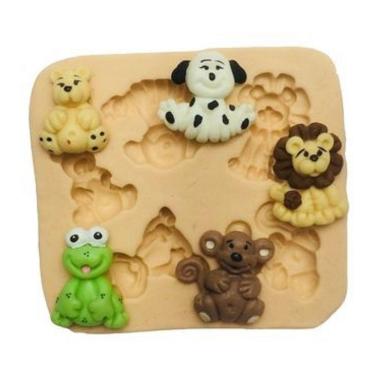 Imagem de Molde De Silicone Animais, Macaco, Leão, Urso, Cachorro, Sapo, Resina, Confeitaria, Biscuit Molds Planet