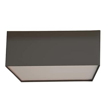 Imagem de Luminária Plafon Quadrado Cúpula em Tecido 50x50x15 Cor:Preto6037