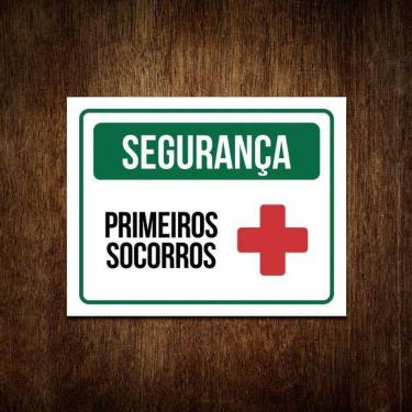 Imagem de Placa Sinalização Segurança Primeiro Socorros 27X35