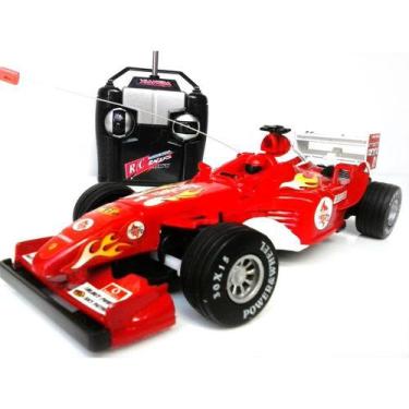 Imagem de Carrinho Carro Controle Remoto Formula 1 F1 Corrida Vermelho - Toys