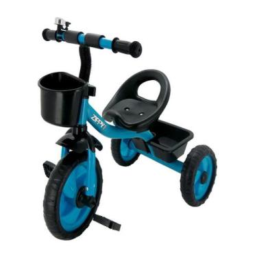 Triciclo Velotrol Tonquinha Motoca Infantil Dino Azul Menino