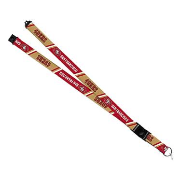 Imagem de Rico Industries NFL San Francisco 49ers Clipe de botão unissex e cordão removível premium