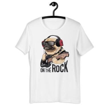 Imagem de Camiseta Camisa Tshirt Masculina - Dog On The Rock Animal