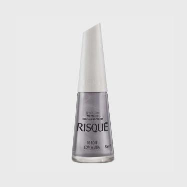 Imagem de Esmalte Risque Metálico Rose Com a Vida