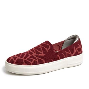 Imagem de Dearfoams Mocassim Sophie feminino sem cadarço leve e confortável, Estampa Cabernet, 40