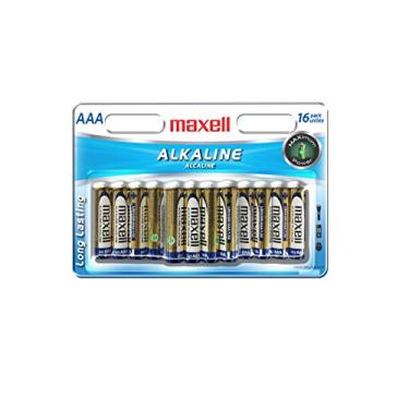 Imagem de Maxell 723472 Bateria alcalina confiável pronta para usar de longa duração e confiável pacote com 16 pilhas AAA com alta compatibilidade