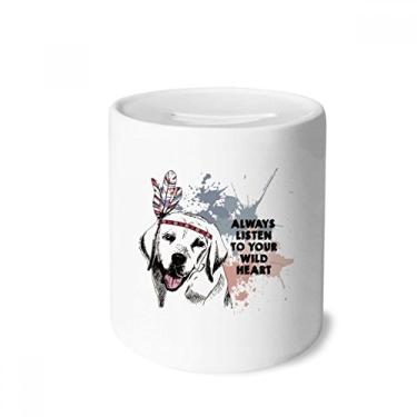 Imagem de DIYthinker Roupas de cachorro linda ilustração em aquarela caixa para dinheiro caixa de cerâmica porta-moedas presente de cofrinho