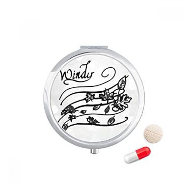 Imagem de Windy Weather Caixa de armazenamento de medicamentos com estampa pintada à mão