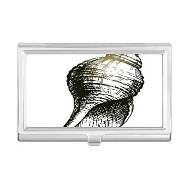 Imagem de Marine Life — Porta-cartões de visita com ilustração de caracol preto