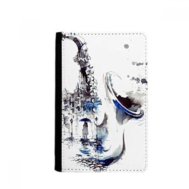 Imagem de Guarda-chuva para construção de saxofone, suporte para passaporte, capa carteira Notecase Burse porta-cartões