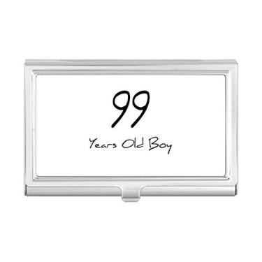 Imagem de 99 Years Old Boy Age Longevity Porta-cartões de visita Carteira de bolso
