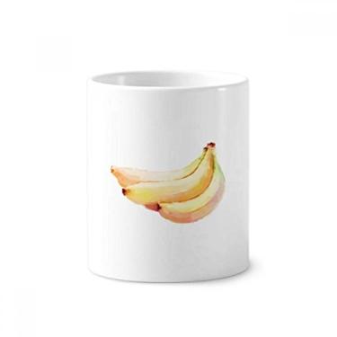 Imagem de Banana Fruit — Suporte de caneta com estampa de ilustração em aquarela e suporte de cerâmica