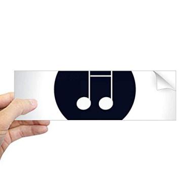 Imagem de DIYthinker Adesivo retangular com notas musicais duplas, Demiquaver para notebook, janela