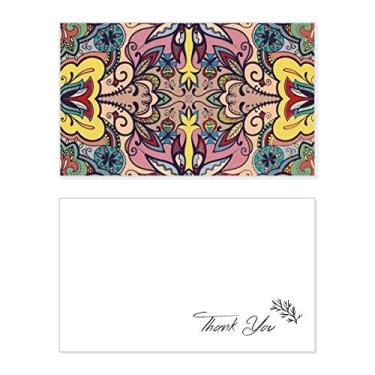 Imagem de Estilo europeu, estampa floral, folhas, cartão de agradecimento, papel de aniversário, agradecimento de casamento