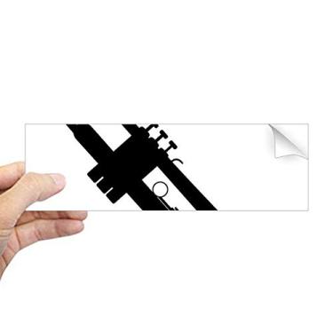 Imagem de DIYthinker Adesivo retangular com sons de vitalidade de música clássica de chifre retangular para notebook, decalque de janela